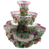 Rare First Period Worcester Porcelain Shell Centerpiece Rare First Period Worcester Porcelain Shell Centerpiece